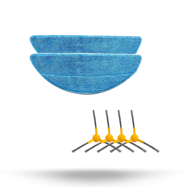 mopping cloth and side brushes